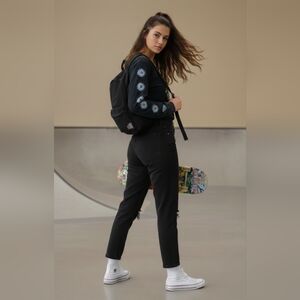 Santa Cruz Long Sleeve Graphic Tee S Black Acid Wash Daisy Skateboard Grunge